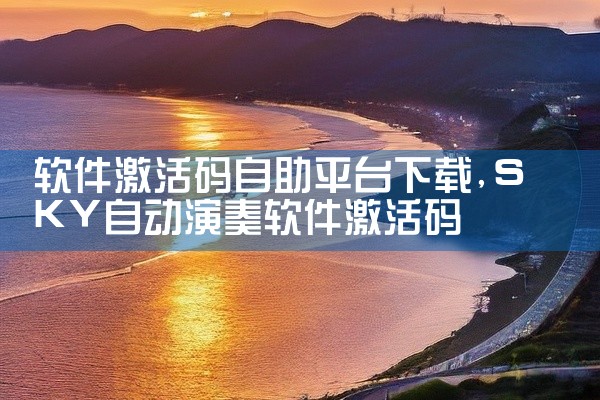 软件激活码自助平台下载